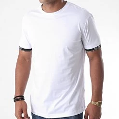 Top 10 ❤️ Tee 👚 Shirt Orange Line MMKS01837 Blanc de Antony Morato ✨