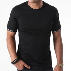 Grosses soldes 🥰 Tee 👚 Shirt Orange Line MMKS01837 Noir de Antony Morato 👏 -Antony Morato Soldes antony morato 226630 MMKS01837 9000 20200728T132714 04