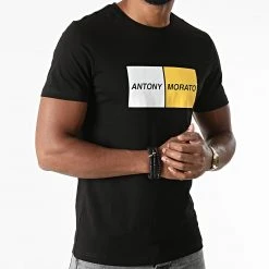 Top 10 🔔 Tee 👚 Shirt MMKS02048 Noir de Antony Morato ✔️ -Antony Morato Soldes antony morato 276097 MMKS02048 9000 20210810T150610 03