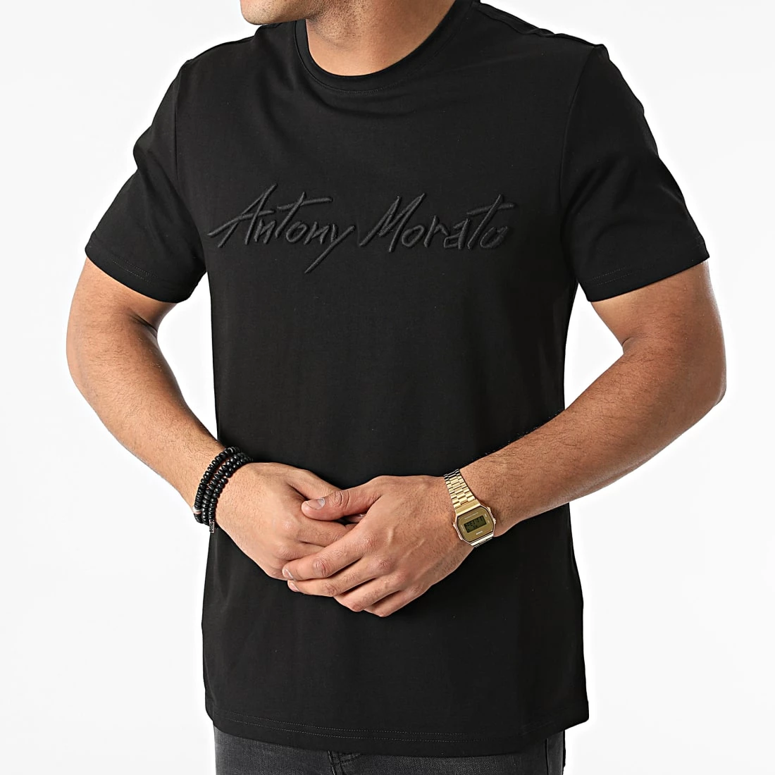 Nouveau 👏 Tee 👕 Shirt MMKS02073 Noir de Antony Morato 😀 3 Nouveau 👏 Tee 👕 Shirt MMKS02073 Noir de Antony Morato 😀 – Image 3