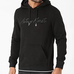 Offres 😉 Sweat Capuche MMFL00790 Noir de Antony Morato 🤩