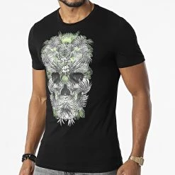 Bon marché 🎁 Tee 👕 Shirt MMKS02168 Noir de Antony Morato 🔔