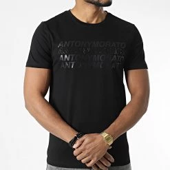 Grosses soldes ✔️ Tee 👚 Shirt Racing Sport Noir de Antony Morato 🤩 -Antony Morato Soldes antony morato 302916 MMKS02095 9000 20220214T152312 03