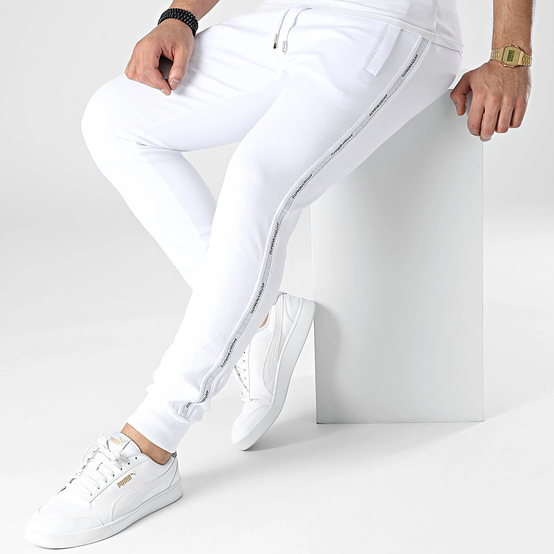 Meilleur prix ✨ Pantalon Jogging A Bandes MMFP00335 Blanc de Antony Morato 😍 3 Meilleur prix ✨ Pantalon Jogging A Bandes MMFP00335 Blanc de Antony Morato 😍 – Image 3