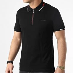 Promo 🧨 Polo A Manches Courtes MMKS02097 Noir de Antony Morato ❤️