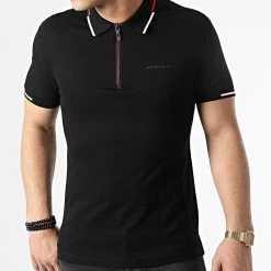 Promo 🧨 Polo A Manches Courtes MMKS02097 Noir de Antony Morato ❤️ -Antony Morato Soldes antony morato 306483 MMKS02097 9000 20220311T145728 03