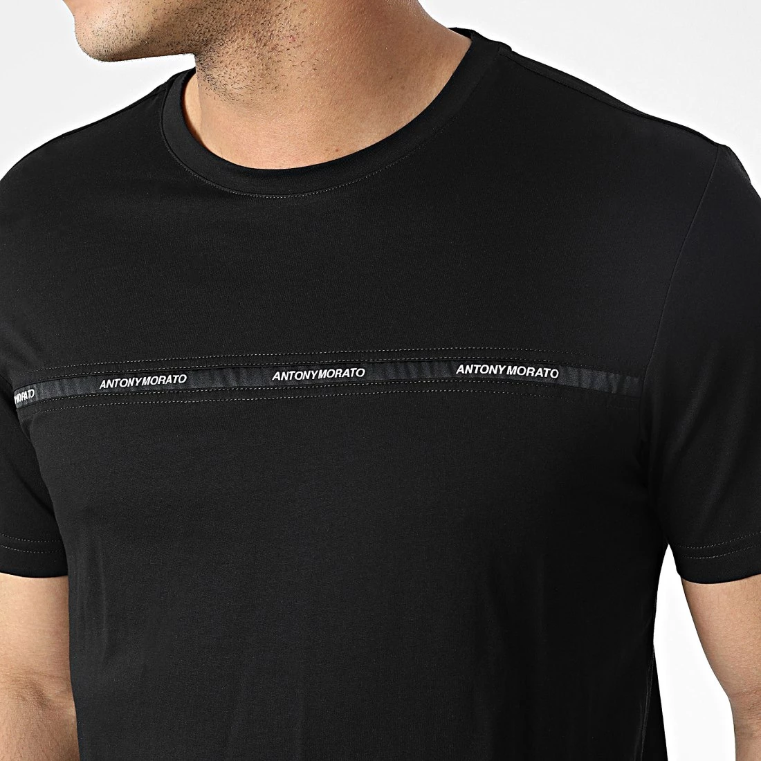 Offres ⭐ Tee 👚 Shirt MMKS02099 Noir de Antony Morato 👏 2 Offres ⭐ Tee 👚 Shirt MMKS02099 Noir de Antony Morato 👏 – Image 2