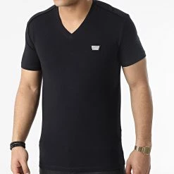 Coupon 👍 Tee 👕 Shirt Col V MMKS01824 Noir de Antony Morato 🧨