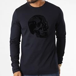 Nouveau ⭐ Tee 👕 Shirt Manches Longues MMKL00321 Bleu Marine de Antony Morato 😀 -Antony Morato Soldes antony morato 331036 MMKL00321 716 20220804T161729 03