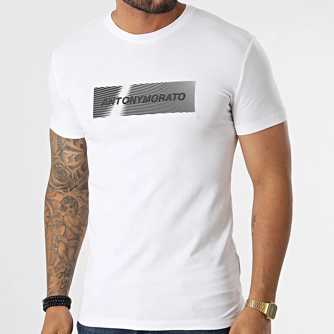 Top 10 🌟 Tee 👕 Shirt MMKS02199 Blanc de Antony Morato 👏 1 Top 10 🌟 Tee 👕 Shirt MMKS02199 Blanc de Antony Morato 👏