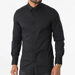 De gros 🎁 Chemise Manches Longues MMSL00694 Noir de Antony Morato 💯