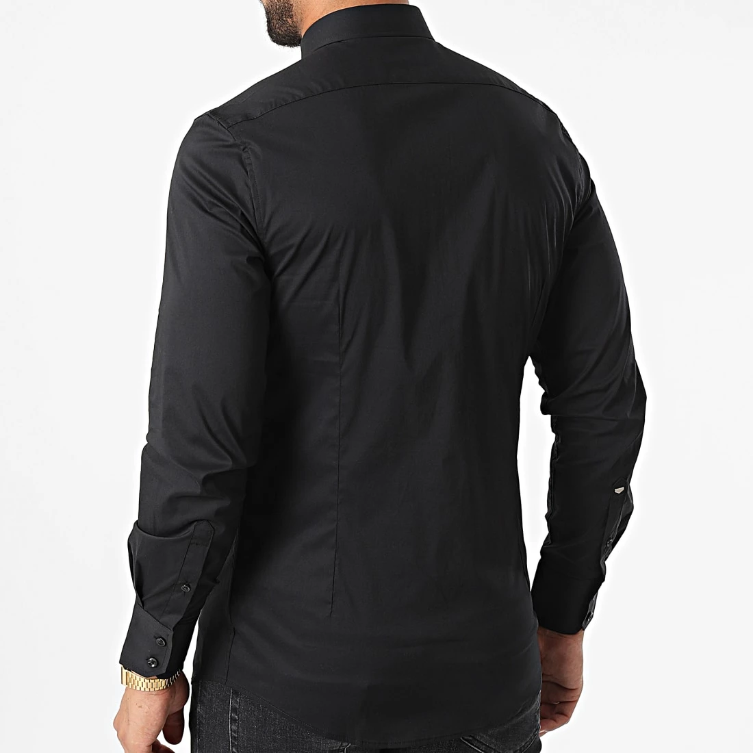 De gros 🎁 Chemise Manches Longues MMSL00694 Noir de Antony Morato 💯 4 De gros 🎁 Chemise Manches Longues MMSL00694 Noir de Antony Morato 💯 – Image 4