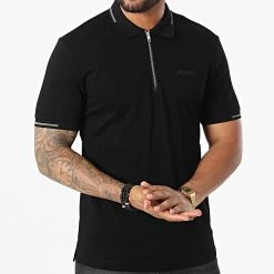 Grosses soldes ⌛ Polo Manches Courtes Col Zippé MMKS02194 Noir de Antony Morato 🤩 -Antony Morato Soldes antony morato 332503 MMKS02194 9000 20220816T124342 03