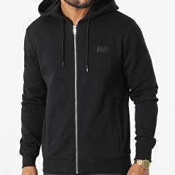 Promo 🔥 Sweat Zippé Capuche MMFL00892 Noir de Antony Morato ✨