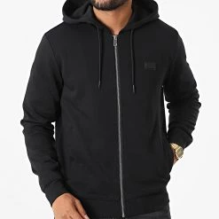 Promo 🔥 Sweat Zippé Capuche MMFL00892 Noir de Antony Morato ✨ -Antony Morato Soldes antony morato 332510 MMFL00892 9000 20220816T124408 03