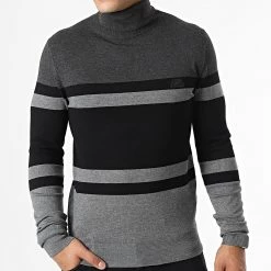 Tout neuf 🛒 Pull Col Roulé MMSW01301 Gris Chiné Noir Gris Anthracite Chiné de Antony Morato ✔️