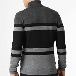 Tout neuf 🛒 Pull Col Roulé MMSW01301 Gris Chiné Noir Gris Anthracite Chiné de Antony Morato ✔️ -Antony Morato Soldes antony morato 334019 MMSW01301 9005 20220830T151237 04