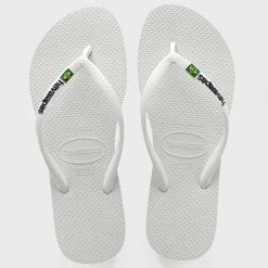 Remise 🔔 Tongs Femme Slim Brasil Logo White de Havaianas 🤩