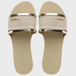 Bon marché 🥰 Claquettes Femme You Trancoso Premium Beige Doré de Havaianas 👍