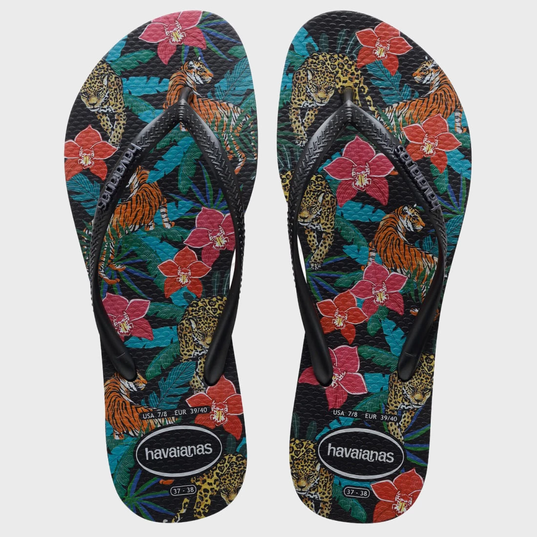 Sortie đ Tongs Femme Slim Tropical Noir de Havaianas â 1 Sortie đ Tongs Femme Slim Tropical Noir de Havaianas â