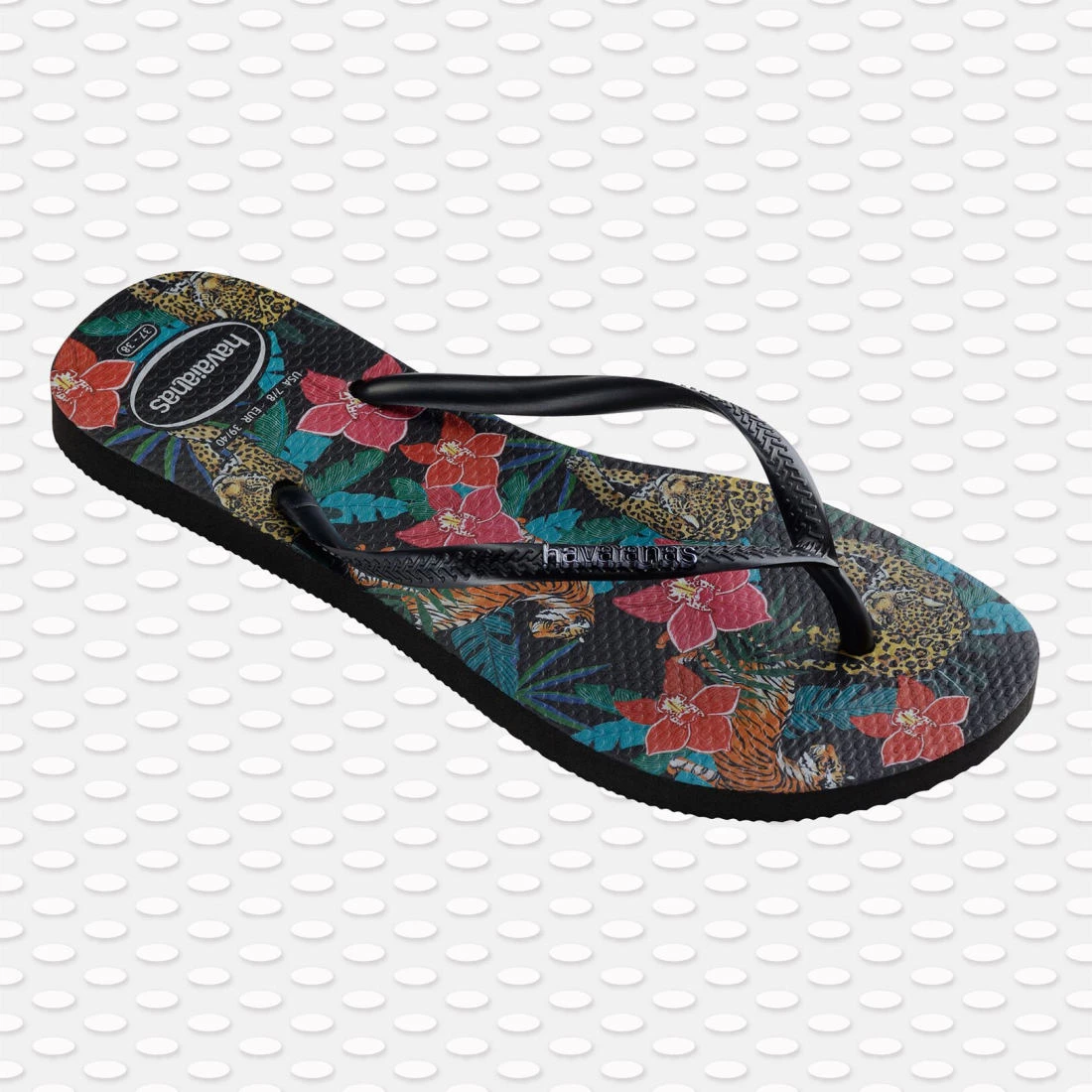Sortie đ Tongs Femme Slim Tropical Noir de Havaianas â 2 Sortie đ Tongs Femme Slim Tropical Noir de Havaianas â â Image 2