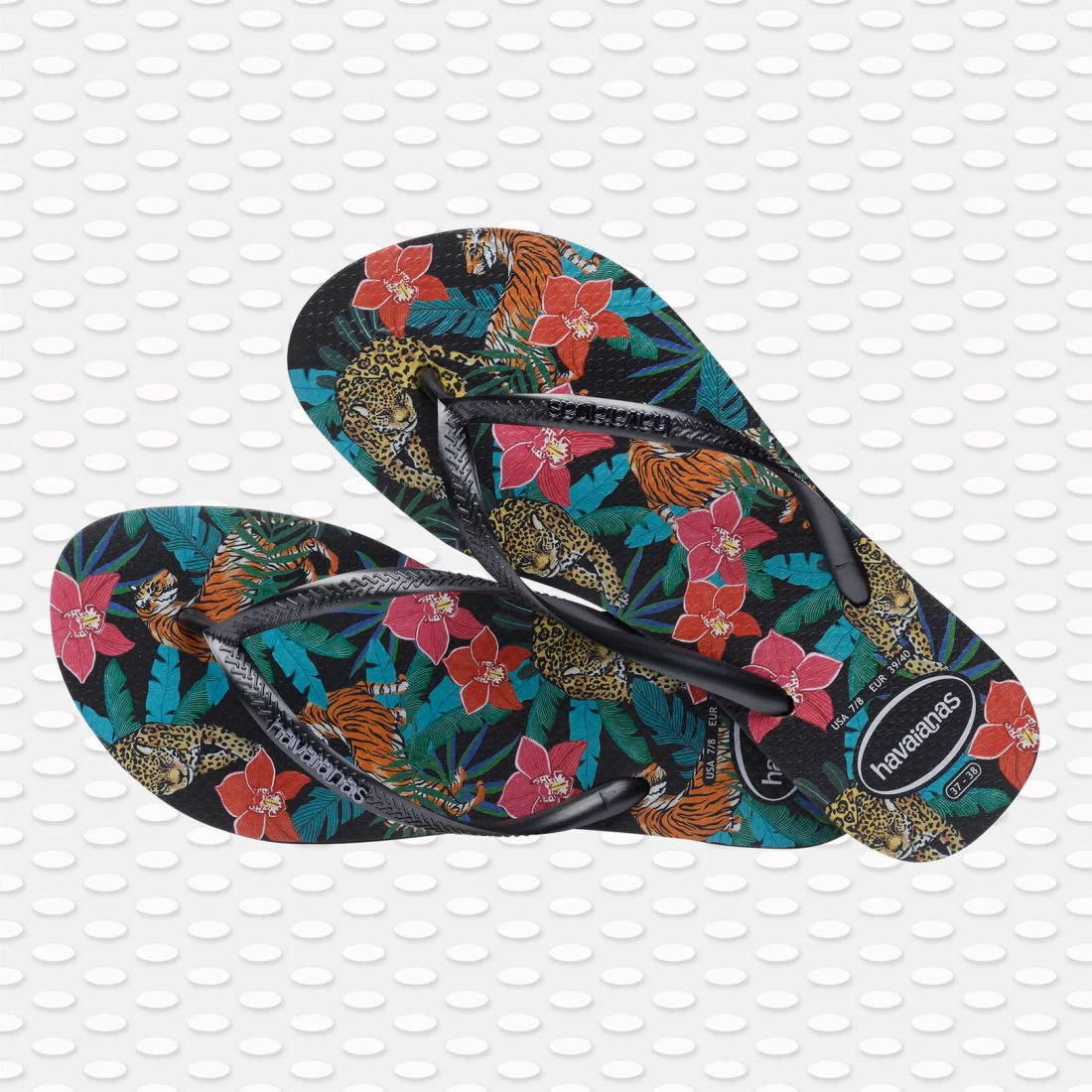 Sortie đ Tongs Femme Slim Tropical Noir de Havaianas â 4 Sortie đ Tongs Femme Slim Tropical Noir de Havaianas â â Image 4