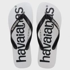 De gros 😍 Tongs Top Logo Mania Noir Blanc de Havaianas ⌛