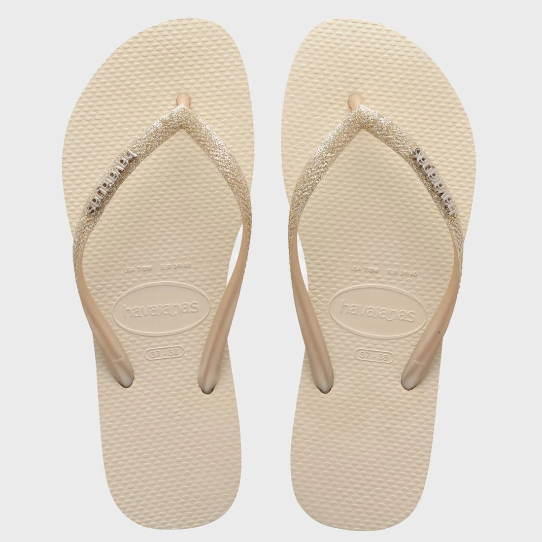 Meilleure affaire 🛒 Tongs Femme Glitter Beige de Havaianas 👏 1 Meilleure affaire 🛒 Tongs Femme Glitter Beige de Havaianas 👏