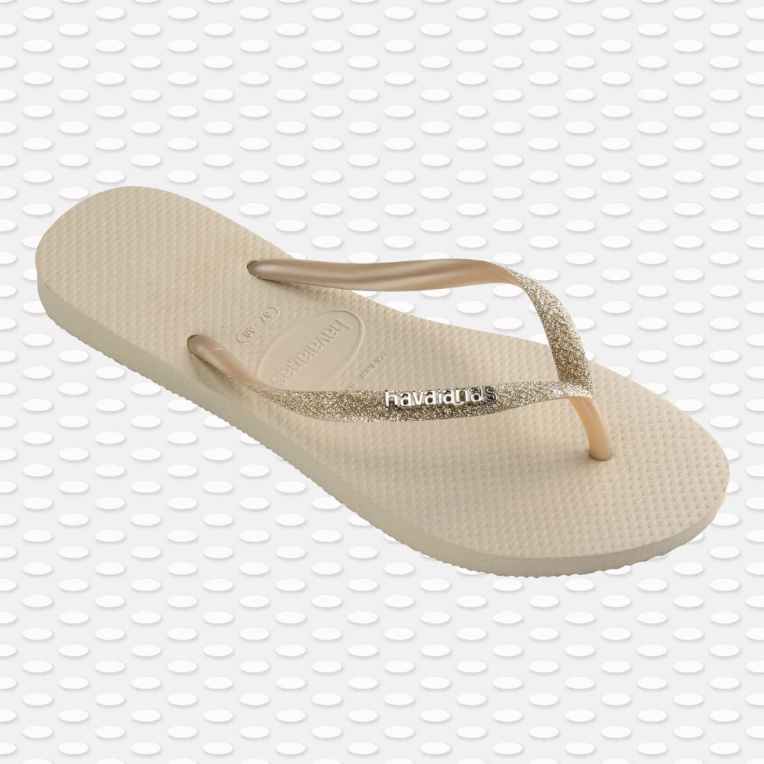 Meilleure affaire 🛒 Tongs Femme Glitter Beige de Havaianas 👏 2 Meilleure affaire 🛒 Tongs Femme Glitter Beige de Havaianas 👏 – Image 2