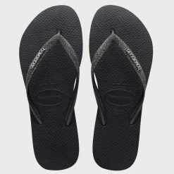 Bon marché 🥰 Tongs Femme Glitter Noir de Havaianas 🌟