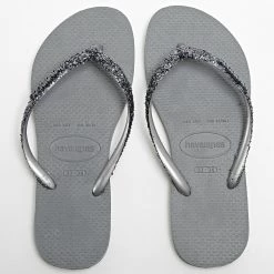 Acheter 🌟 Tongs Femme Slim Glitter II Gris Argenté de Havaianas 🧨