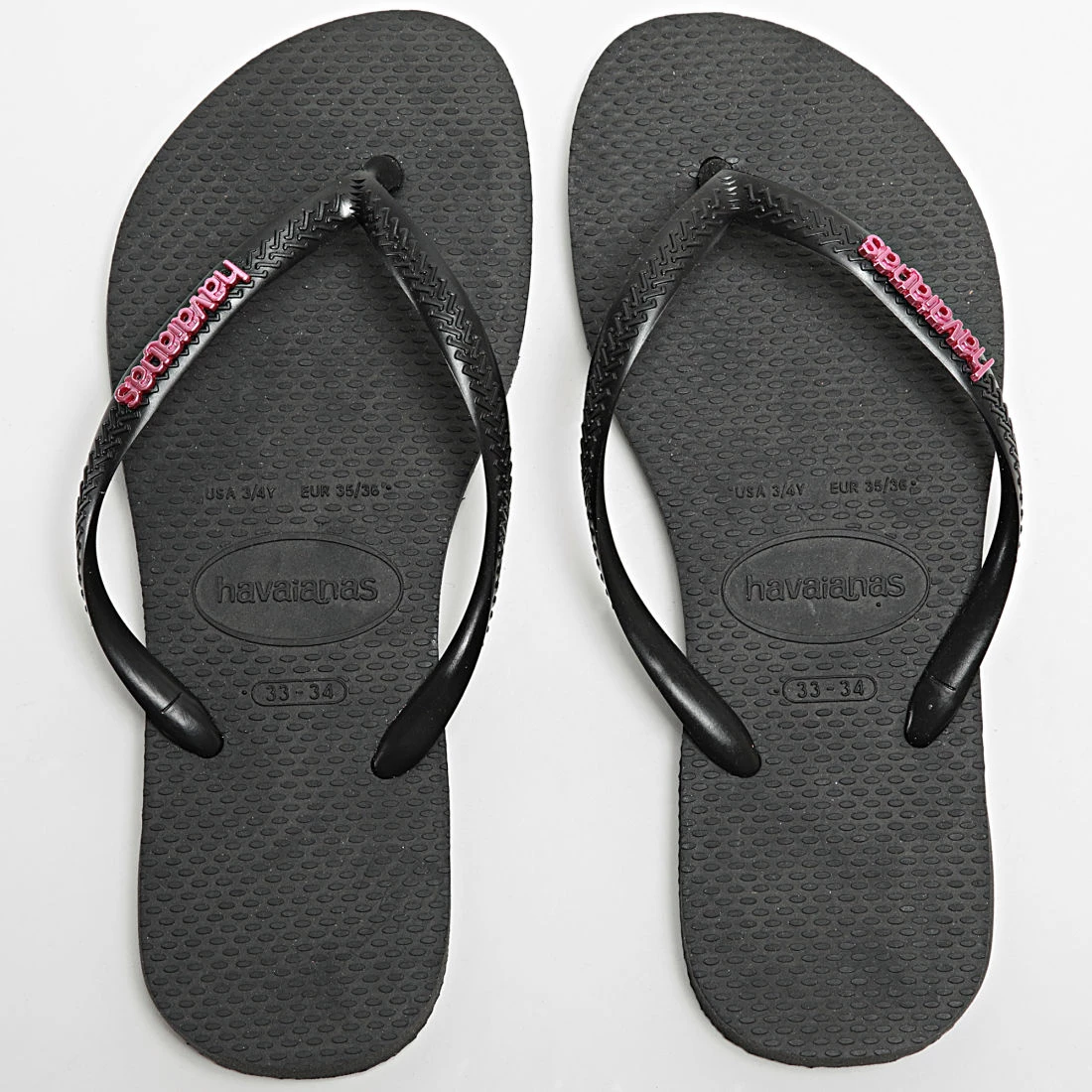 Meilleure affaire ❤️ Tongs Femme Slim Logo Metallic Noir Rose de Havaianas 🎁 1 Meilleure affaire ❤️ Tongs Femme Slim Logo Metallic Noir Rose de Havaianas 🎁