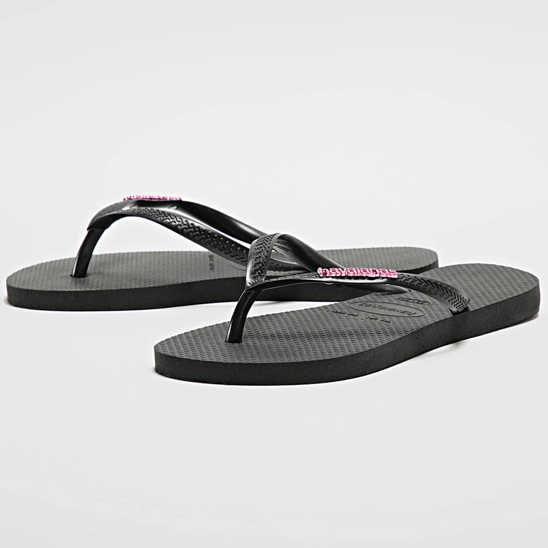 Meilleure affaire ❤️ Tongs Femme Slim Logo Metallic Noir Rose de Havaianas 🎁 3 Meilleure affaire ❤️ Tongs Femme Slim Logo Metallic Noir Rose de Havaianas 🎁 – Image 3