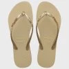 Grosses soldes ✨ Tongs Femme Slim Glitter II Beige de Havaianas ✨