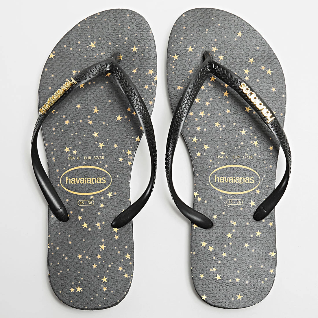 Meilleure affaire 🛒 Tongs Femme Slide Classic Metallic Noir Doré de Havaianas 👍 1 Meilleure affaire 🛒 Tongs Femme Slide Classic Metallic Noir Doré de Havaianas 👍