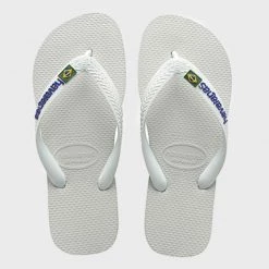 Bon marché 😍 Tongs Brasil Logo Blanc de Havaianas 🔔