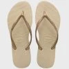 Le moins cher 👏 Tongs Femme Slim 4000030 Beige de Havaianas 🛒