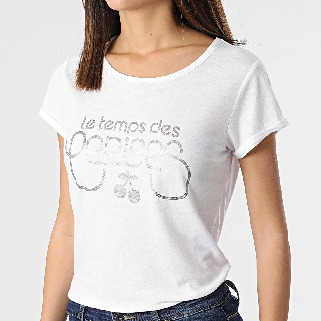 Promo 🤩 Tee 👕 Shirt Basitrame Blanc de Le Temps Des Cerises 😀 1 Promo 🤩 Tee 👕 Shirt Basitrame Blanc de Le Temps Des Cerises 😀