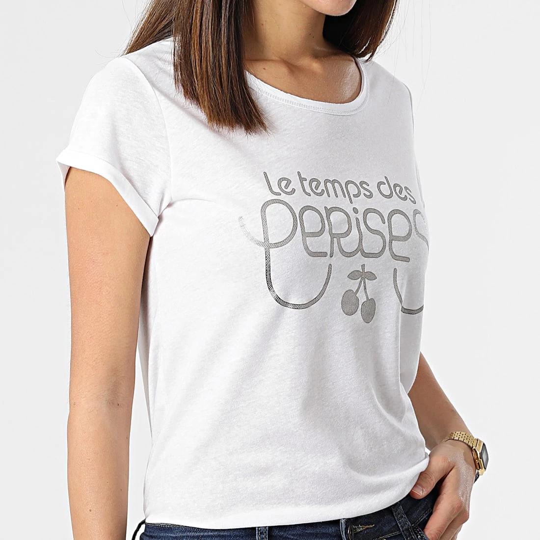 Promo 🤩 Tee 👕 Shirt Basitrame Blanc de Le Temps Des Cerises 😀 3 Promo 🤩 Tee 👕 Shirt Basitrame Blanc de Le Temps Des Cerises 😀 – Image 3