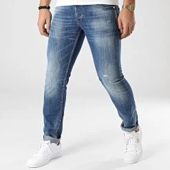 Meilleure affaire 🛒 Jean Slim JH711GARW1326221 Bleu Denim de Le Temps Des Cerises 🎁