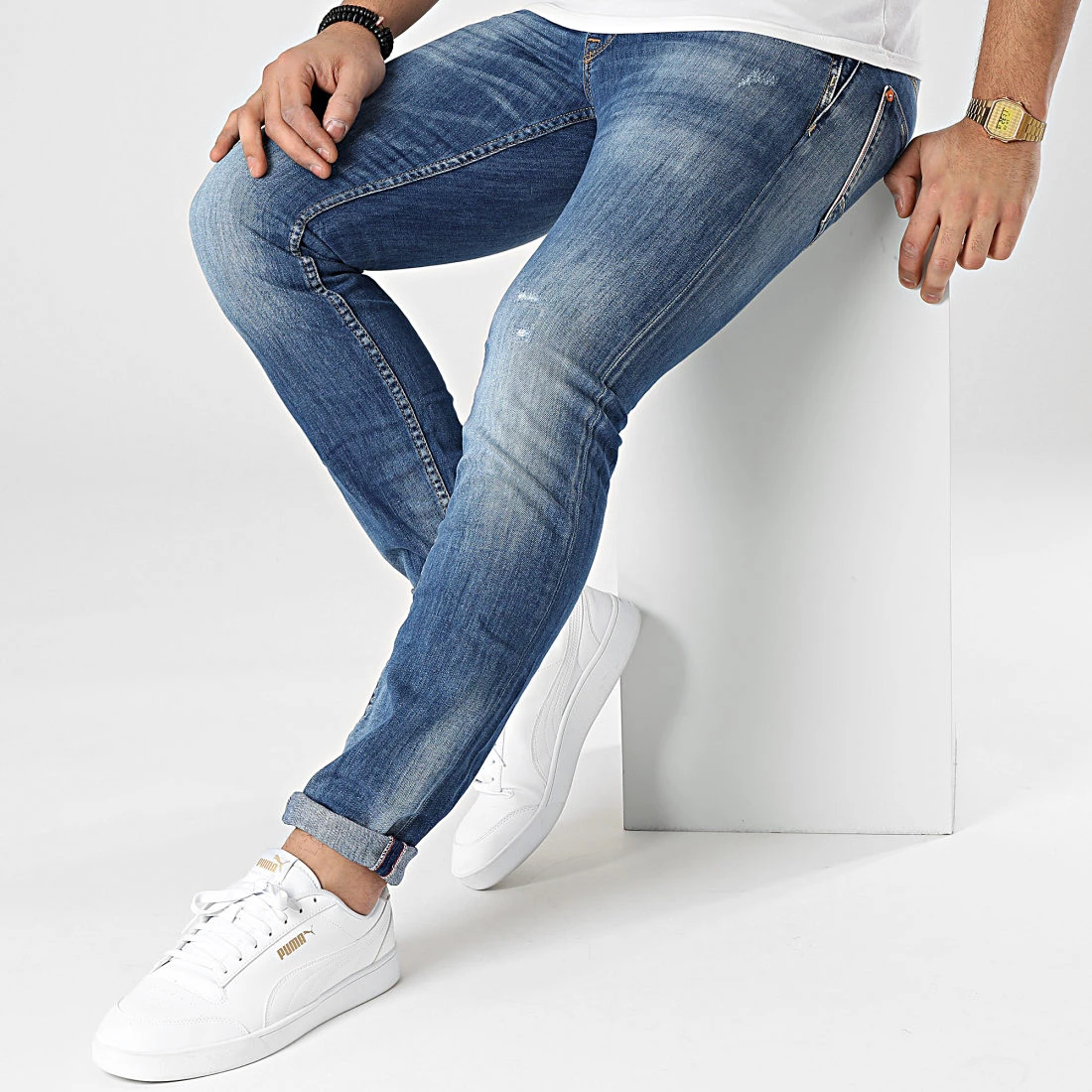 Meilleure affaire 🛒 Jean Slim JH711GARW1326221 Bleu Denim de Le Temps Des Cerises 🎁 2 Meilleure affaire 🛒 Jean Slim JH711GARW1326221 Bleu Denim de Le Temps Des Cerises 🎁 – Image 2