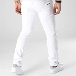 Le moins cher 🛒 Jean Slim Basic Blanc de Le Temps Des Cerises ✔️ -Antony Morato Soldes le temps des cerises 304966 JH711BASIWBLA WHITE 20220221T163002 04