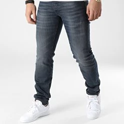 Offres 👏 Jean Slim Mylw1140 Bleu Brut de Le Temps Des Cerises 😍