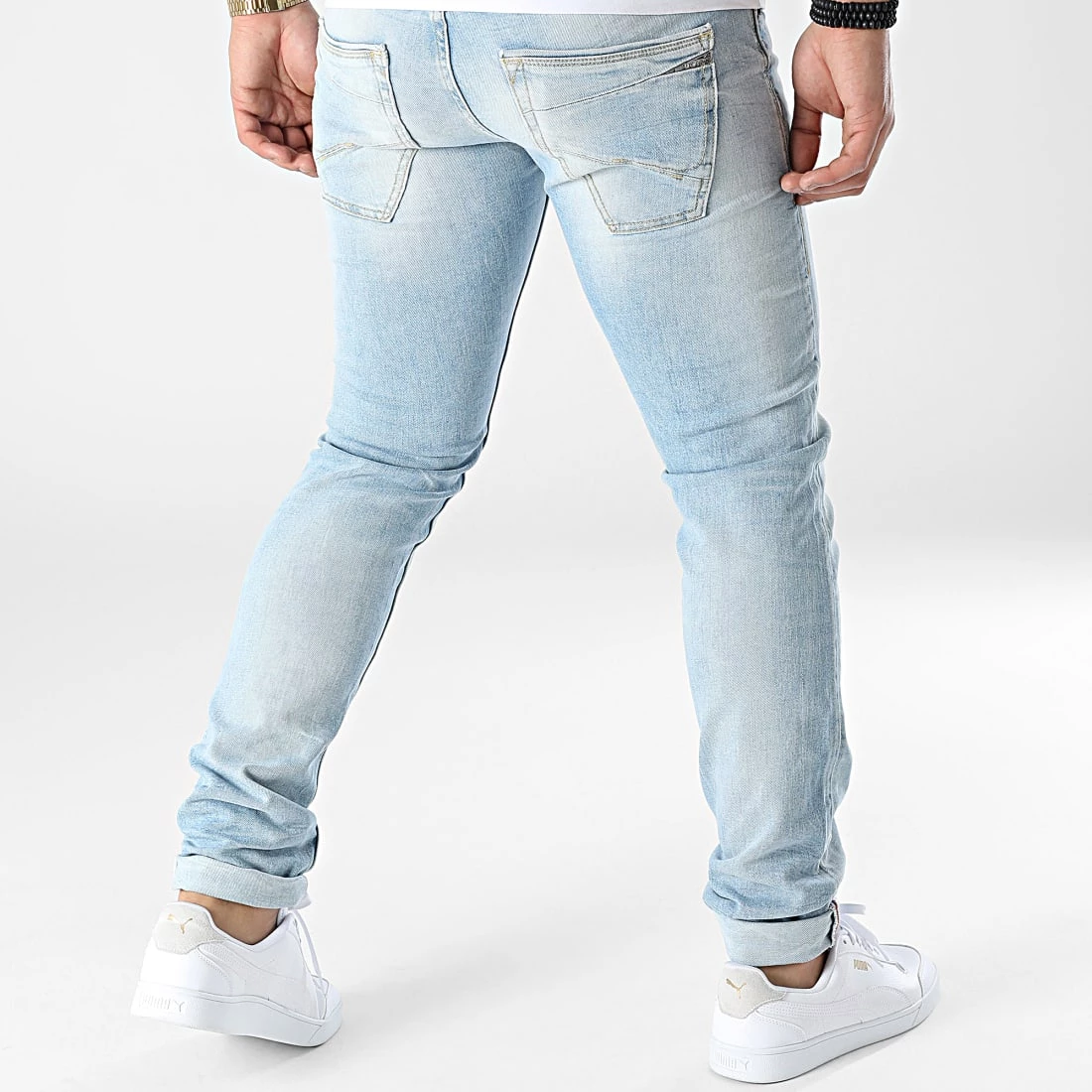 Vente flash ⌛ Jean Slim Basw4054 Bleu Wash de Le Temps Des Cerises 🧨 4 Vente flash ⌛ Jean Slim Basw4054 Bleu Wash de Le Temps Des Cerises 🧨 – Image 4