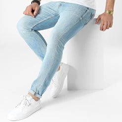 Remise 🛒 Jean Slim Raffi Bleu Wash de Le Temps Des Cerises 🔔 -Antony Morato Soldes le temps des cerises 309958 JH916RAFW4059 3001 20220322T134813 03