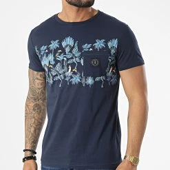 Promo 🥰 Tee 👕 Shirt Poche HPROT Bleu Marine de Le Temps Des Cerises ❤️