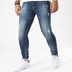 Coupon 🧨 Jean Slim Power C Bleu Denim de Le Temps Des Cerises ❤️