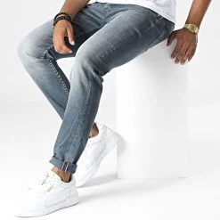 Meilleure vente 😀 Jean Slim Wall Bleu Denim de Le Temps Des Cerises 💯 -Antony Morato Soldes le temps des cerises 327229 JH711WALW1371222 3241 20220715T095532 03