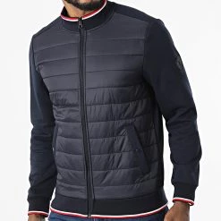 Vente flash 😀 Veste Zippée Jerry Bleu Marine de Le Temps Des Cerises ❤️