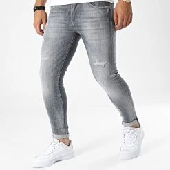 Grosses soldes ✨ Jean Skinny Power C Gris Bleu de Le Temps Des Cerises 😀